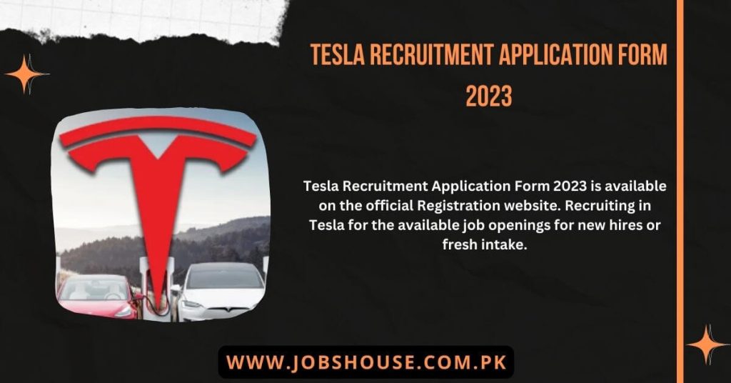 Tesla Recruitment Application Form 2023