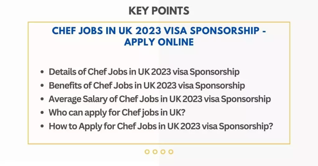 Chef Jobs in UK 2023 visa Sponsorship