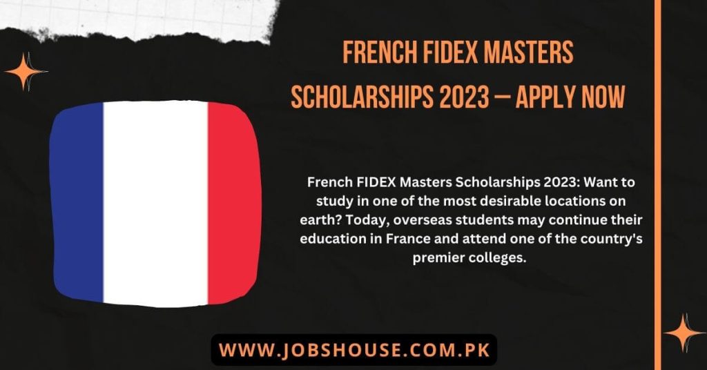 French FIDEX Masters Scholarships 2023